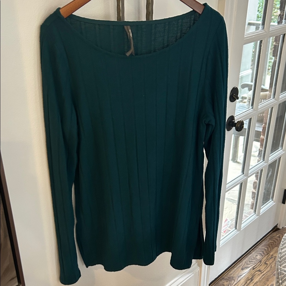 Anthropologie Deep Teal Long Sleeve Top